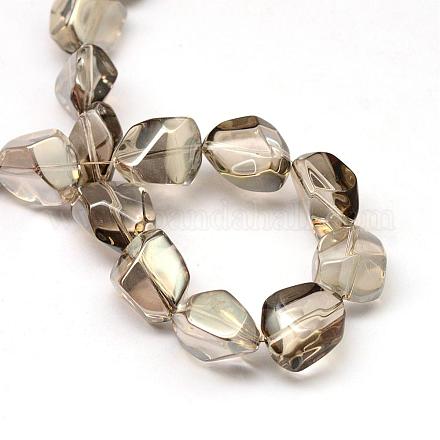 Chapelets de perles en verre électroplaqué EGLA-Q066-08-1