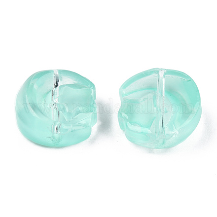Perlas de vidrio pintado en aerosol transparente GLAA-N035-036-C02-1