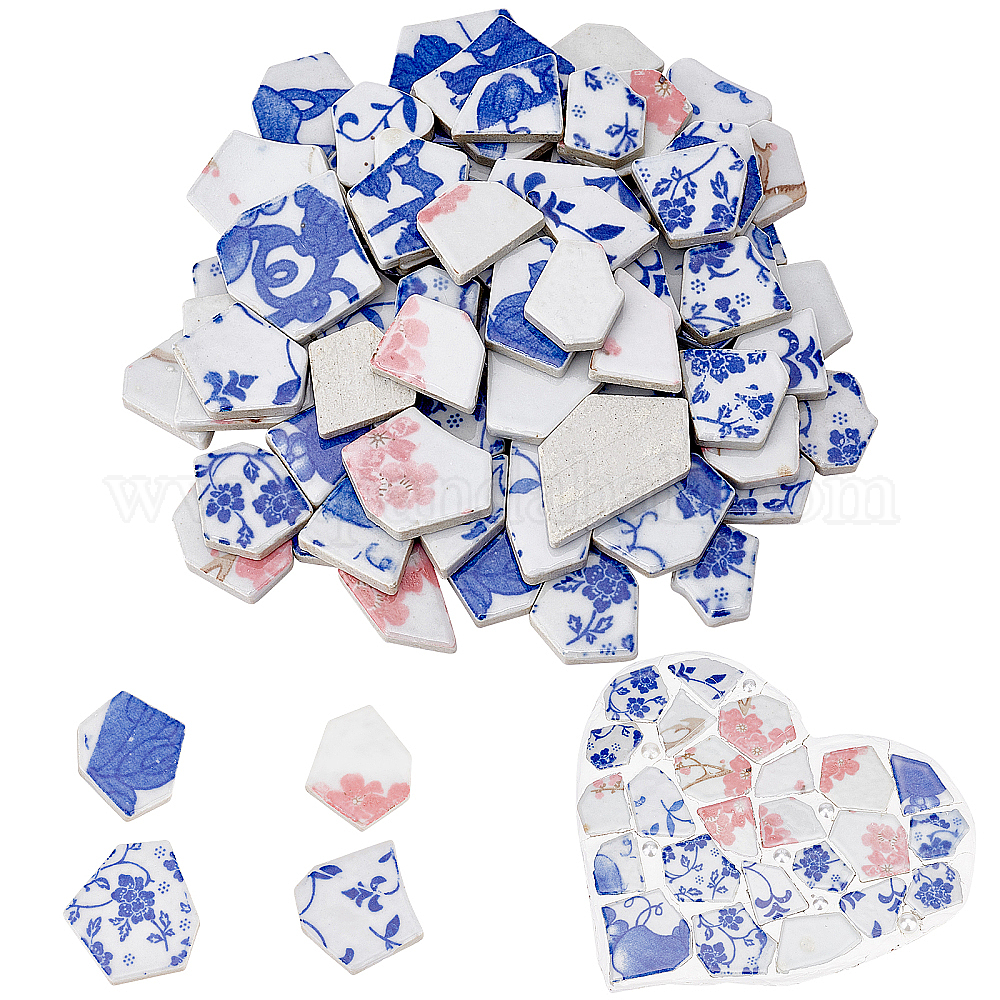 Youway Style Carreaux de mosaïque en verre irrégulier pour travaux manuels, 200 g, pièces de verre de mosaïque brisées pour travaux manuels, fournitures d'art mosaïque et projets de mosaïque de