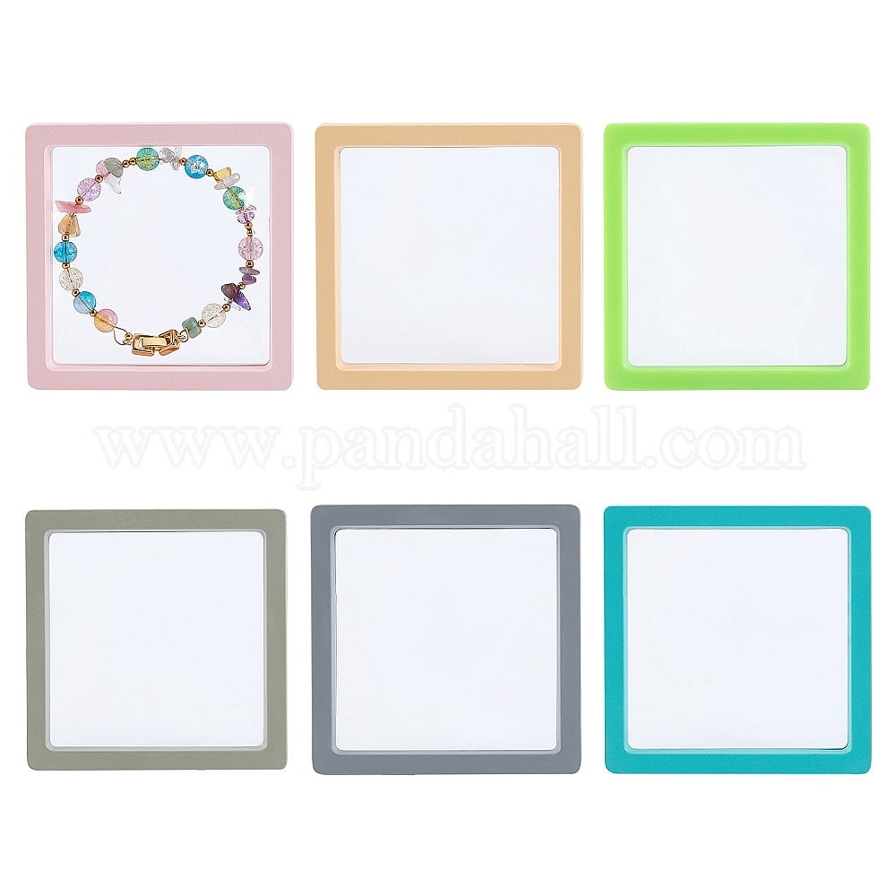 PH PandaHall 6 Pieces Floating Display Cabinets, 3D Display Case, Clear