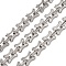 304 Stainless Steel Link Chains, Unwelded, Stainless Steel Color, 10.5x8.5x1.4mm