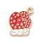 Christmas Alloy Enamel Pendants, Golden, Gloves, 15x12.5x1.2mm, Hole: 1.6mm