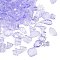 Gradient Color Transparent Glass Beads, Mixed Shapes, Lilac, 8~23x8~20x3.5~8mm, Hole: 1~1.4mm, about 800pcs/1000g