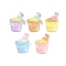 Resin Cabochons, Mixed Color, Sand Bucket, 16x11.5x5.5mm