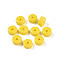 Opaque Solid Color Glass Beads, Flat Round, Gold, 6~6.5x3mm, Hole: 1.2~1.6mm, , about 214pcs/50g