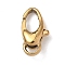 304 Stainless Steel Lobster Claw Clasps, Ion Plating(IP), Oval, Golden, 10x5.5x3.5mm, Hole: 1x2mm