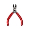 45# Steel Jewelry Pliers, Side Cutting Plier, Ferronickel, Red, 11x5.1~5.3x0.95~1cm