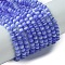Cat Eye Beads Strands, Round, Royal Blue, 3mm, Hole: 0.5mm, about 130pcs/strand, 15.75''(40cm)