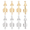 UNICRAFTALE 8pcs 2 Colors Feather Arrow Connector Charms Small American Inspired Charms Stainless Steel 16mm Metal Linking Charms Pendants DIY Jewelry Making