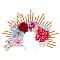 Alloy & Plastic & Polyester Hair Bands, Flower, Hair Accessories for Women Girls, Colorful, 254x337x35mm
