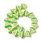 Baking Paint Glass Enamel Beads, Watermelon, Yellow, 19x20.5x8.5~9.5mm, Hole: 1.6mm