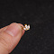 Brass Micro Pave Clear Cubic Zirconia Cartilage Earrings for Women, with Stainless Steel Pins, Golden, Crown, 6mm, Pin: 1.2mm