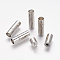 Brass Bayonet Clasps, for Jewelry Making, Platinum, 19x6mm, Hole: 5mm