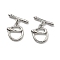 Brass Toggle Clasps, Platinum, clasp: 17x14x3.5mm, Hole: 1.5mm, bar: 17x5x3mm, hole: 1mm