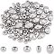 304 Stainless Steel Corrugated Beads, Oval & Round, Stainless Steel Color, 5x3mm, hoie:1.2mm, 100pcs/box