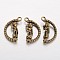 Tibetan Style Alloy Robot Pendants, Rotatable Pendants, Nickel Free, Antique Bronze, 25x16x4mm, Hole: 2.5mm, 150pcs/bag
