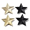 Iron Pendants, Star, Matte Gold Color, 37.8x39.8x3.5mm, Hole: 1.2mm