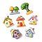Opaque Resin Decoden Cabochons, House & Tree, Mixed Shapes, Mixed Color, 22.5~31.5x22~26.5x7~9mm