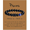 12 Constellation Natural Round Lapis Lazuli Beads Stretch Bracelets, with Black Agate Round Beaded, Pisces, 3/8x2-3/8 inch(1x6cm)
