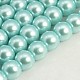 Perlas sueltas redondas de vidrio para la fabricación de artesanías de collar de joyería X-HY-8D-B12-1