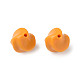 不透明なアクリルビーズ  ツイスト  オレンジ  14.5x14x14mm  穴：1.6mm  約390個/500g MACR-S373-139-A08-4