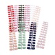 12 uñas postizas cortas francesas de color sólido esmerilado natural de diferentes tamaños MRMJ-T078-97-M-1