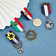 Superfindings 4 styles médailles de héros militaires costume d'halloween badge de bouclier militaire médaille rétro aigle géométrique médaille en alliage épingles à broche badge d'ancrage vintage pour femmes costume de veste de manteau pour hommes JEWB-FH0001-20-3