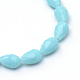 Opaque Solid Color Glass Faceted Teardrop Beads Strands GLAA-Q052-B-3