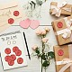 CRASPIRE 50pcs Red Wax Seal Stickers Lavender Self Adhesive Wax Seal Stamp Stickers Plant Envelope Wax Stickers for Wedding Invitation Scrapbook DIY Craft Adhesive Waxing Party Gift Wrapping DIY-CP0007-98J-3