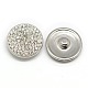 Brass Polymer Clay Rhinestone Jewelry Snap Buttons SNAP-A049-20mm-A01-NR-1