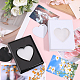 CRASPIRE 2 Sets 2 Colors 3 Inch PVC Mini Heart Hollow Photocard Holder Book AJEW-CP0005-83-4