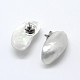 Shell boucles d'oreille ovales EJEW-E145-21A-1