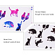 Olycraft 4 feuilles de résine décorer des films feuilles transparentes d'image de chat pour des feuilles de plastique imprimées en résine matériau de remplissage de résine pour la fabrication de résine de silicone ou de résine uv AJEW-OC0001-02-6
