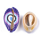 Perlas de concha de cowrie impresas SSHEL-T007-15B-2