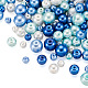 Cheriswelry 12 rangs 12 rangs de perles rondes en verre nacré peint style cuisson HY-CW0001-02-2