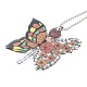 Decorazione pendente in acrilico angelo farfalla colorata RJEW-E007-03P-07-3