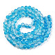 Transparent Crackle Baking Painted Glass Beads Strands DGLA-T003-01C-05-2