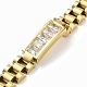 304 Stainless Steel Link Chain Bracelets with Clear Cubic Zirconia BJEW-G685-02D-2