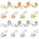 Benecreat 48pcs 8 styles de pointes de perles en laiton KK-BC0012-08-1