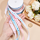 PandaHall Elite Baby Shower Ornaments Decorations Word Baby Printed Polyester Grosgrain Ribbons OCOR-PH0001-11-3