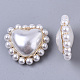 Pendentifs tissés en perles d'imitation en plastique abs FIND-N050-06-3