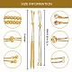 5 pz 5 stili bracciale a catena in ottone fabbricazione KK-SZ0001-56-2