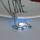 Collier pendentif cage de wapiti en alliage avec pierre de luminaires synthétiques LUMI-PW0001-017P-B-1
