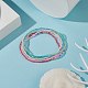 Ensemble de bracelets de cheville extensibles en perles de verre AJEW-AN00509-2