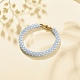 Bracelet en perles de verre au crochet BJEW-JB08083-01-2