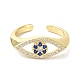 Сглаз реальные 18k покрытием манжеты кольца для женщин подарок ZIRC-C021-03G-01-1