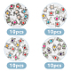 HOBBIESAY 40Pcs 4 Styles Antique Silver Plated Alloy Synthetic Turquoise Pendants FIND-HY0001-65-3