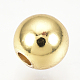 真鍮製スペーサービーズ  ラウンド  ゴールドカラー  4mm  穴：1.5mm KK-Q738-4mm-03G-2