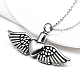 Flügel mit Herz Medaillon Pet Memorial Halskette BOTT-PW0001-107B-1
