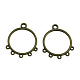 Estilo tibetano enlaces componentes araña anillo de aleación TIBE-3818-AB-FF-1